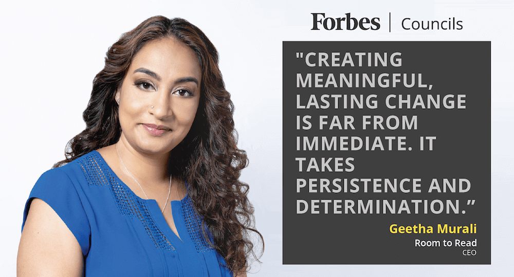 Member Spotlight: Geetha Murali, CEO, Room to Read