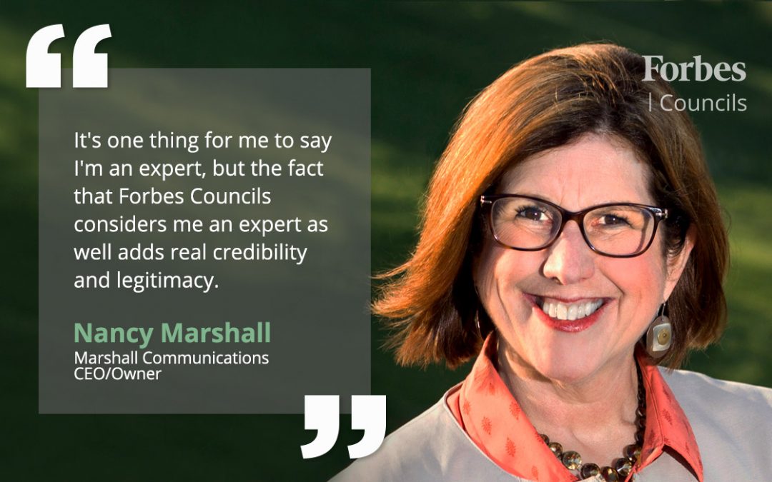 Forbes Councils Helps Position PR Maven Nancy Marshall as a Trusted Expert